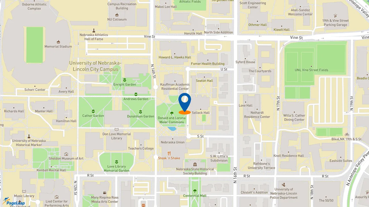 https://pageleap.com map showing location of QDOBA Mexican Eats in Lincoln.
