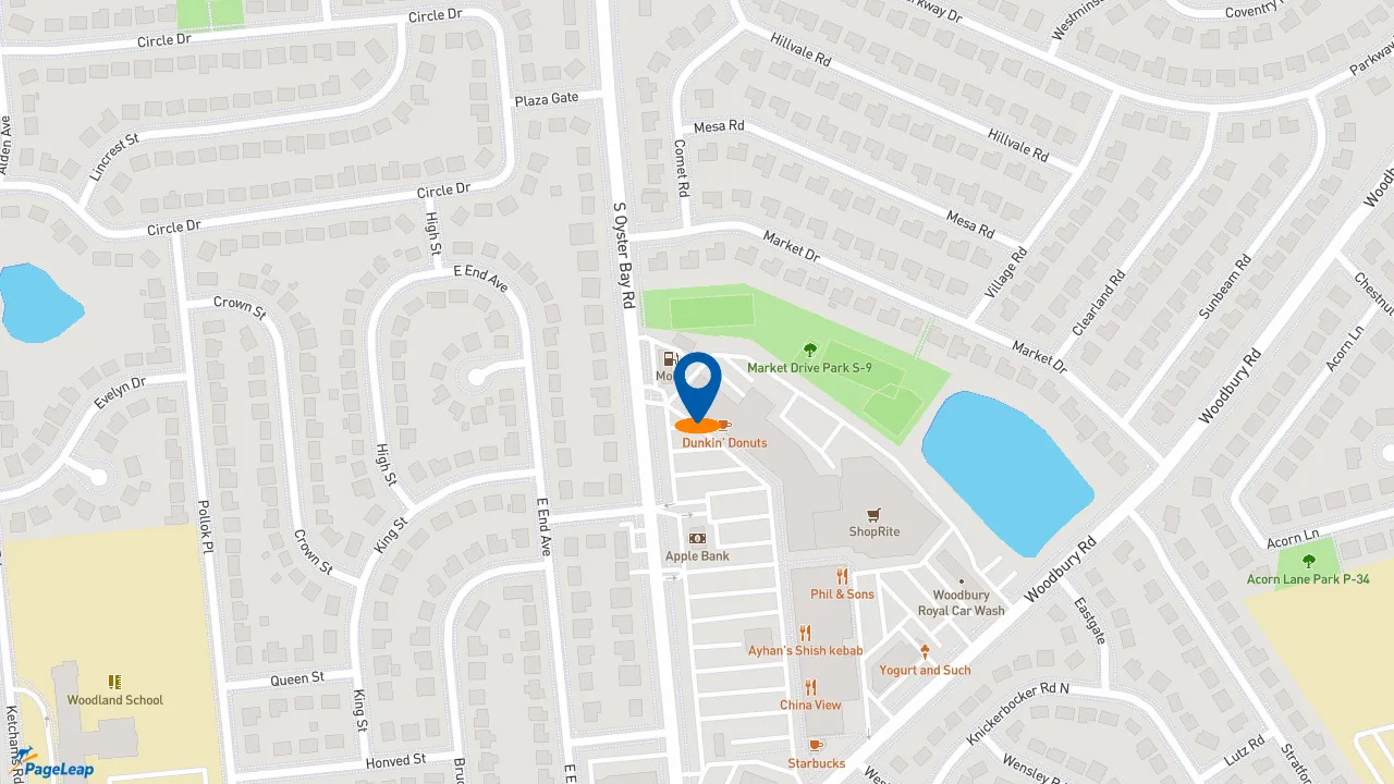 https://pageleap.com map showing location of QDOBA Mexican Eats in Plainview.