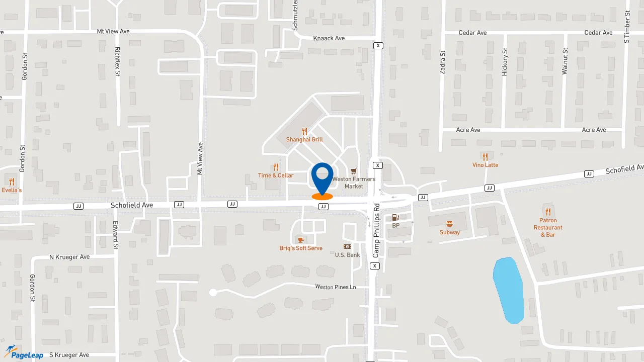 https://pageleap.com map showing location of QDOBA Mexican Eats in Weston.