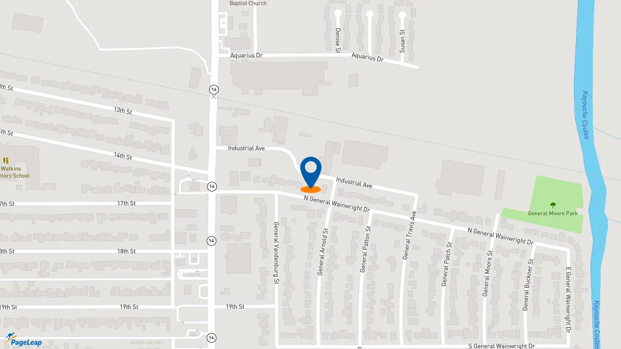https://pageleap.com map showing location of Quality Transmission and Auto Repair Service in Lake Charles.