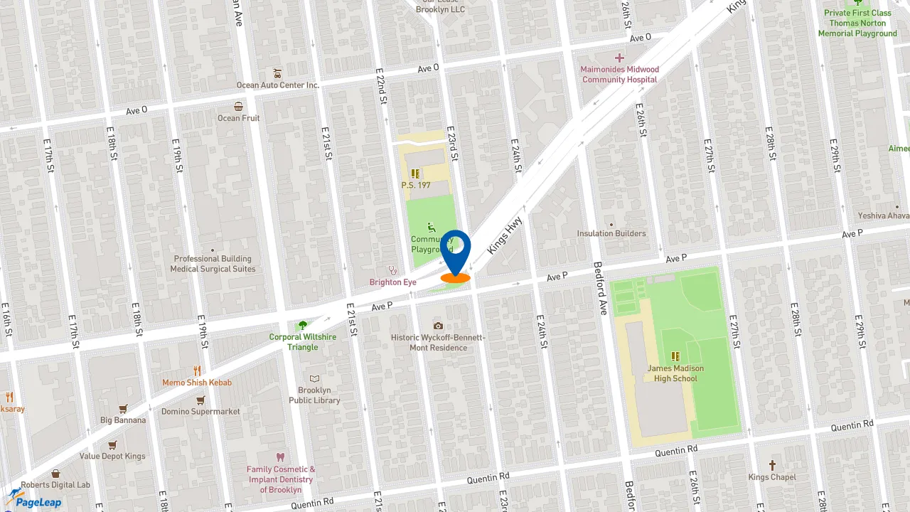 https://pageleap.com map showing location of Raising Cane&#039;s Chicken Fingers in City Of New York.