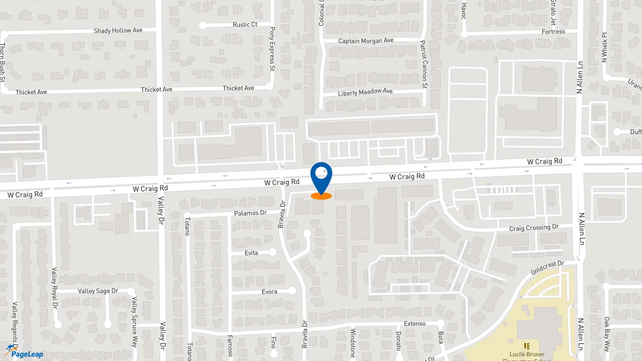 https://pageleap.com map showing location of Raising Cane&#039;s Chicken Fingers in North Las Vegas.