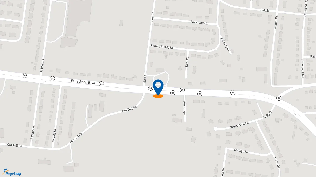 https://pageleap.com map showing location of Rally&#039;s in Jackson.