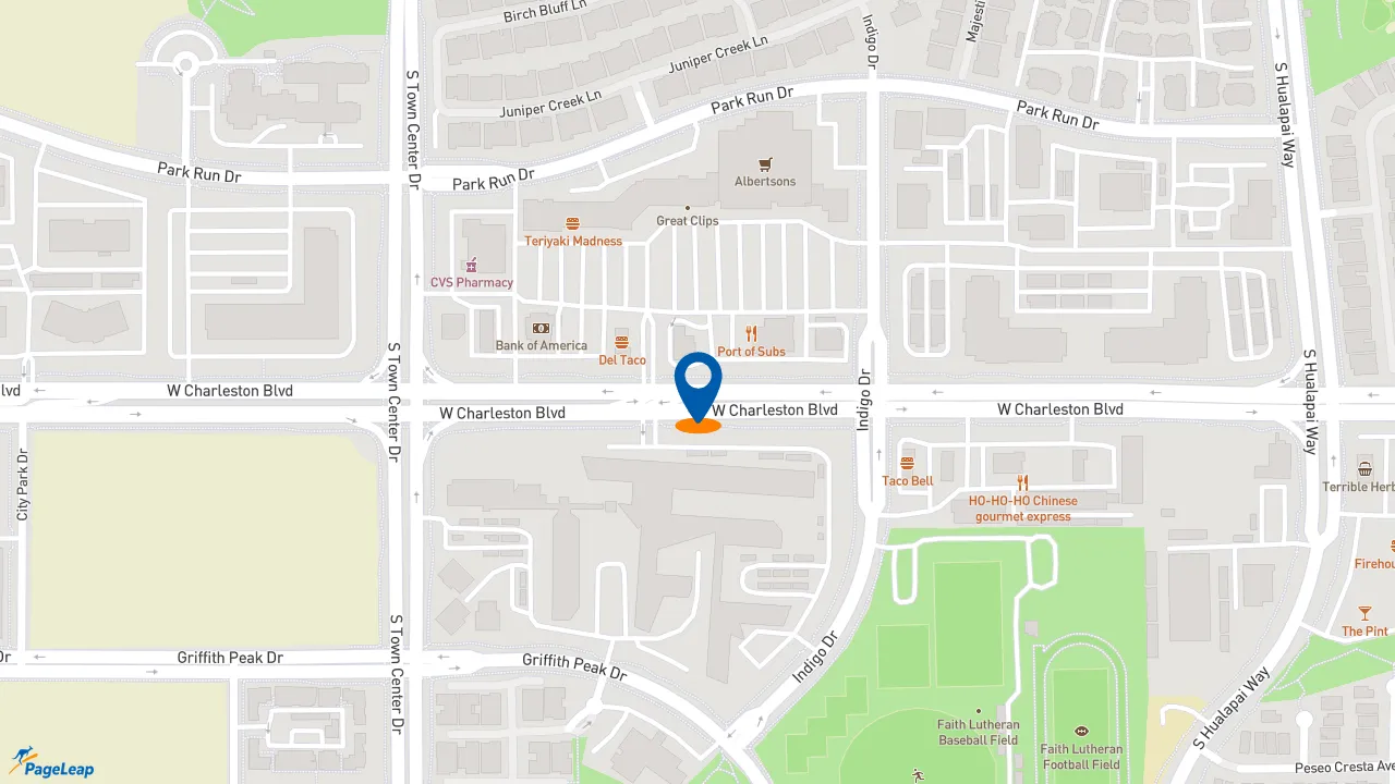 https://pageleap.com map showing location of Rubio&#039;s in Las Vegas.