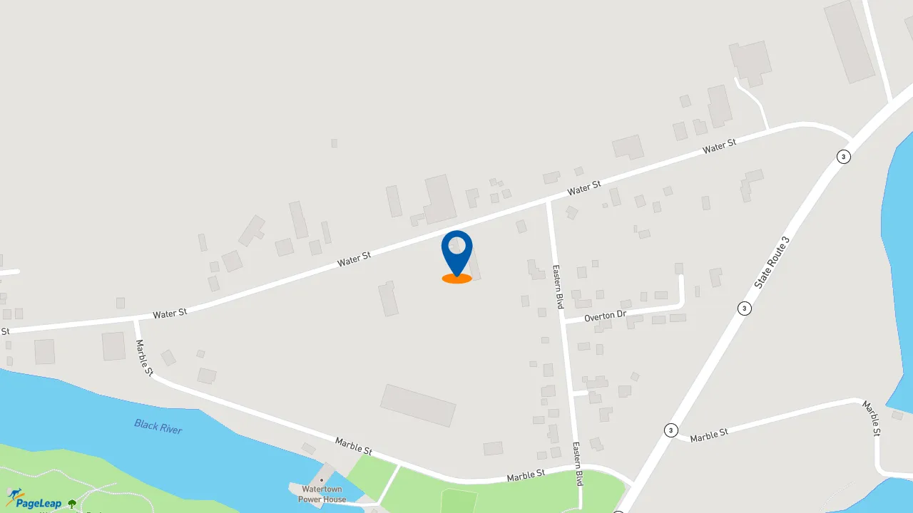 https://pageleap.com map showing location of Rust Check of Watertown in Watertown.