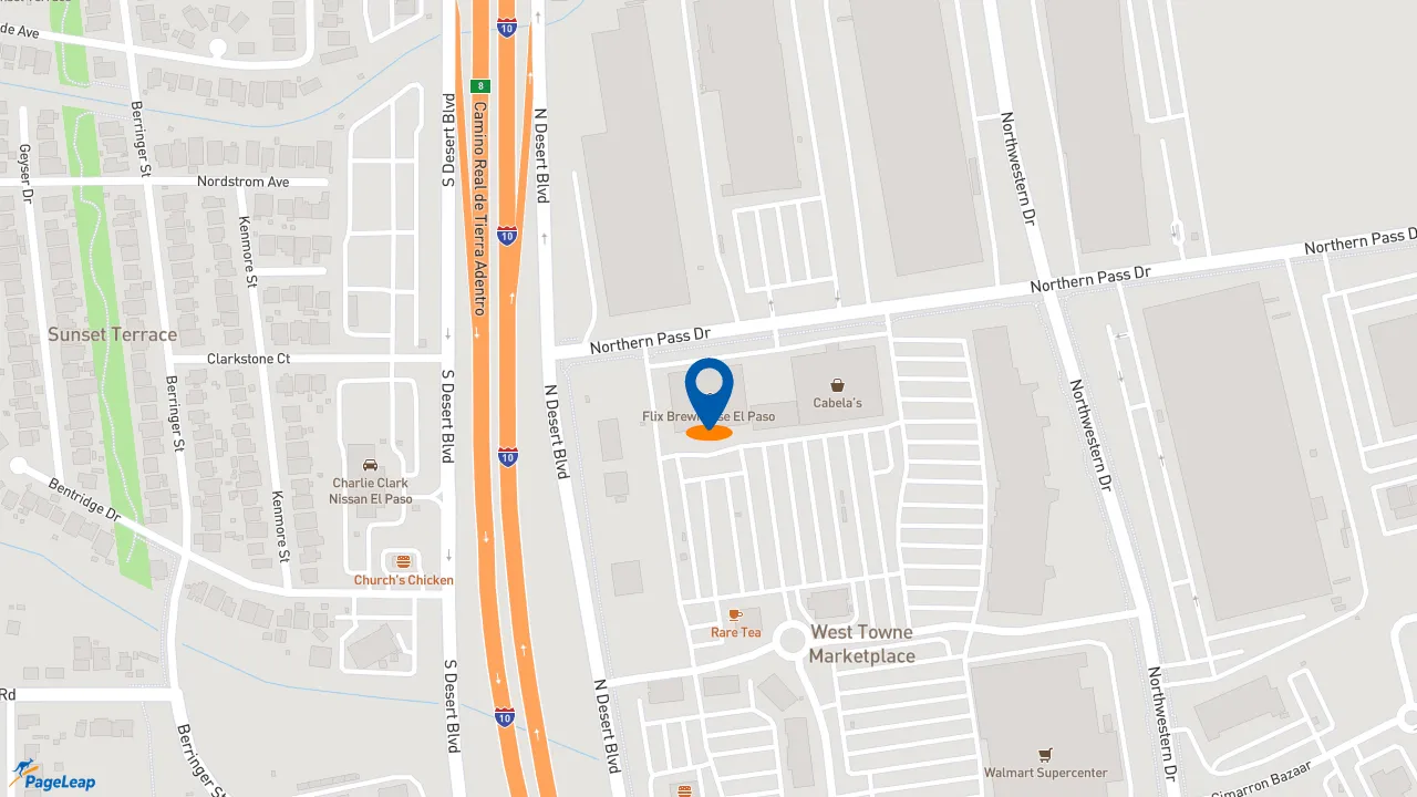 https://pageleap.com map showing location of Salata - CLOSED in El Paso.