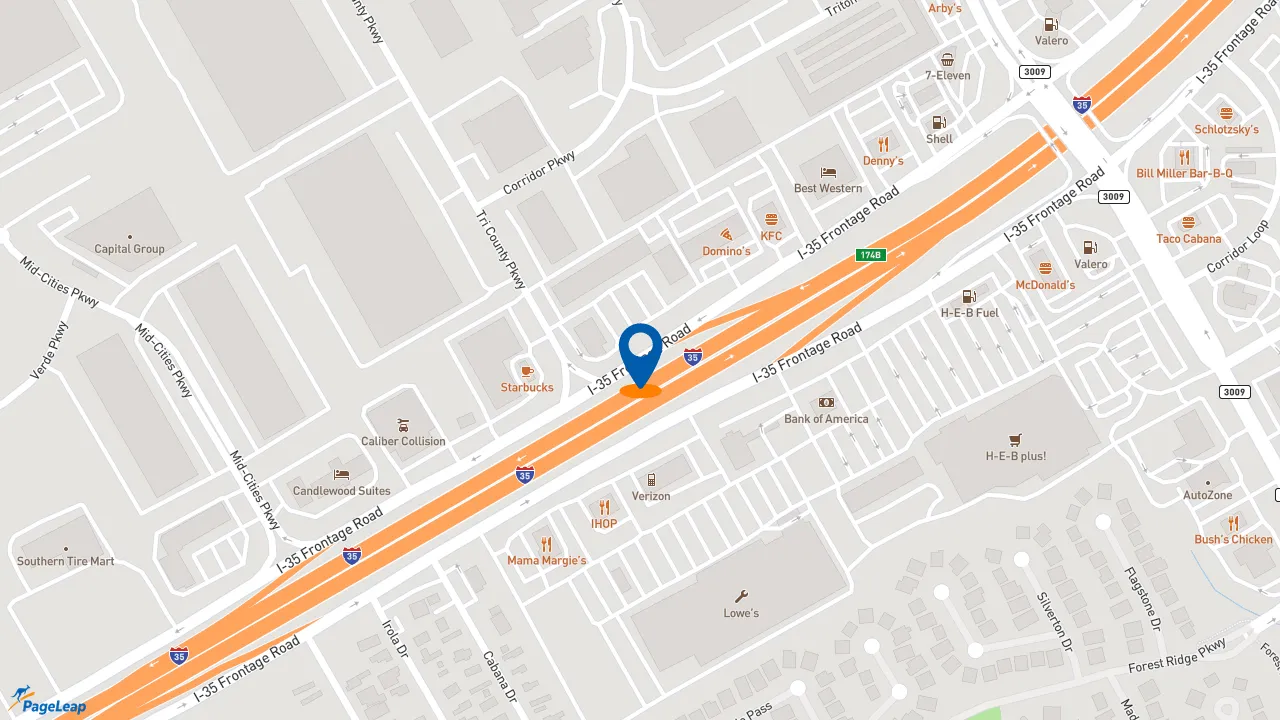 https://pageleap.com map showing location of Schlotzsky&#039;s in Schertz.