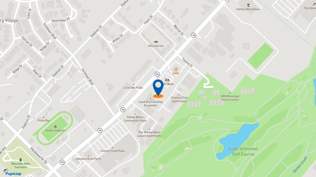 https://pageleap.com map showing location of Schlotzsky&#039;s in Kerrville.
