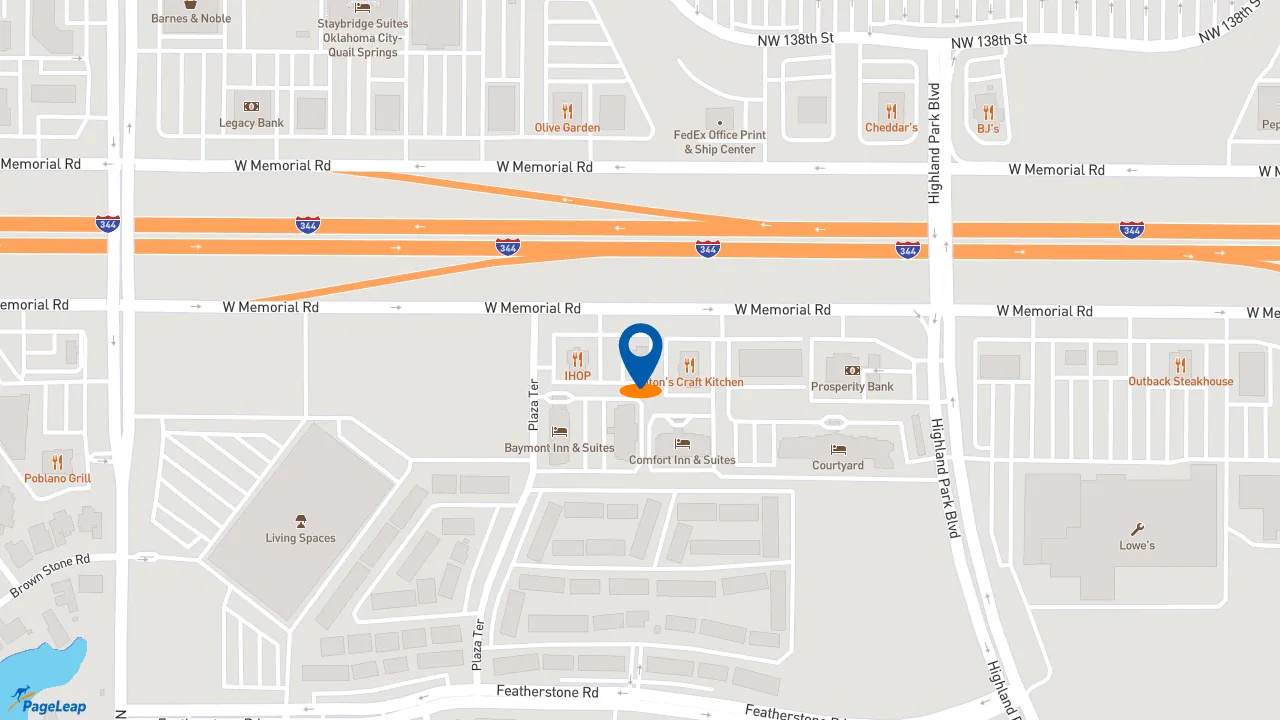 https://pageleap.com map showing location of Schlotzsky&#039;s in Oklahoma City.