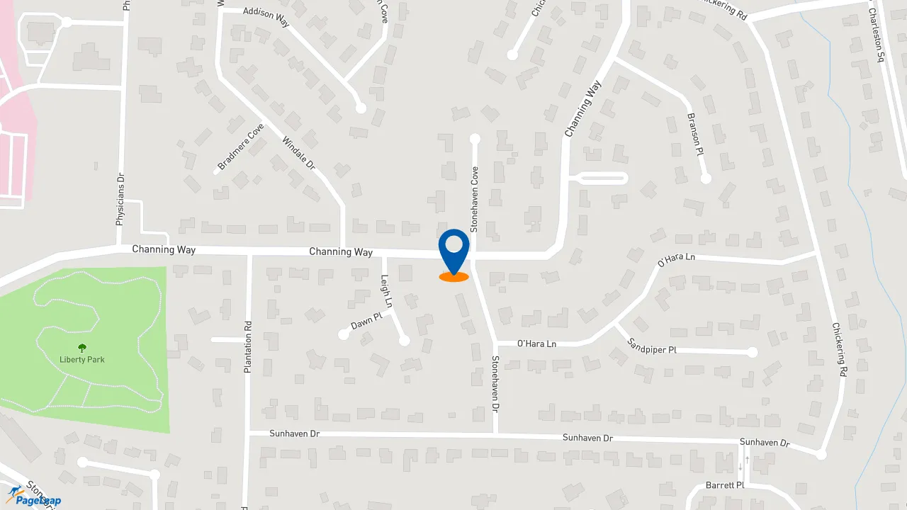 https://pageleap.com map showing location of Slim Chickens in Jackson.