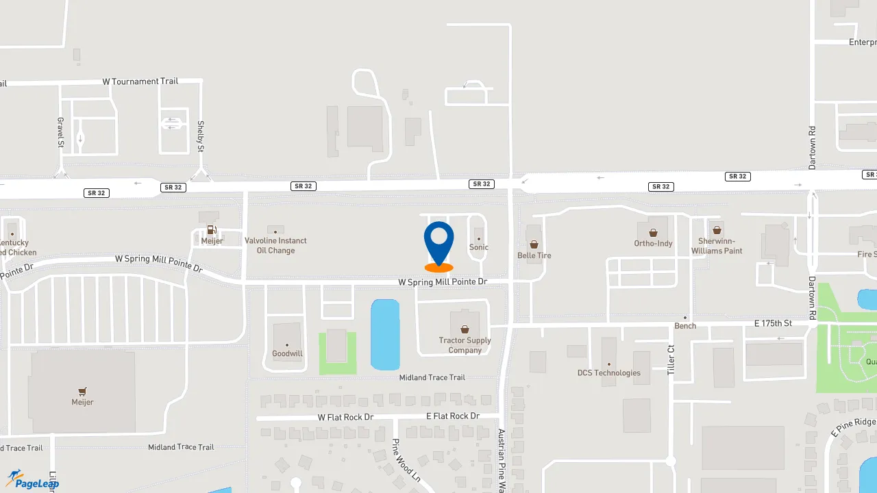 https://pageleap.com map showing location of Slim Chickens in Westfield.