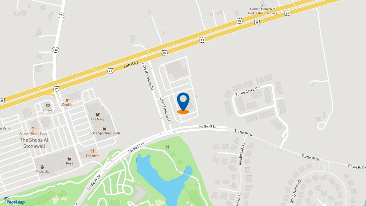 https://pageleap.com map showing location of Solis Endodontics Michael R. Pichardo, DDS &amp; Maan Zuaitar, DDS in Gainesville.