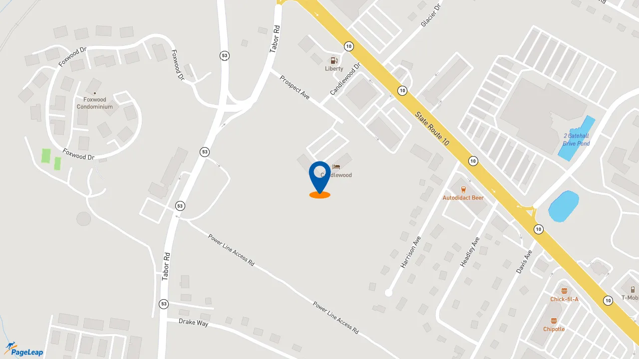 https://pageleap.com map showing location of Sonesta Simply Suites Parsippany Morris Plains in Morris Plains.