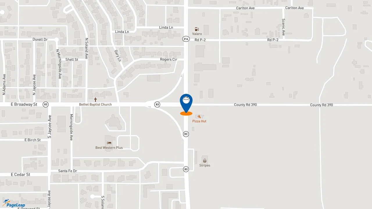https://pageleap.com map showing location of Sonic Drive-In in Denver City.
