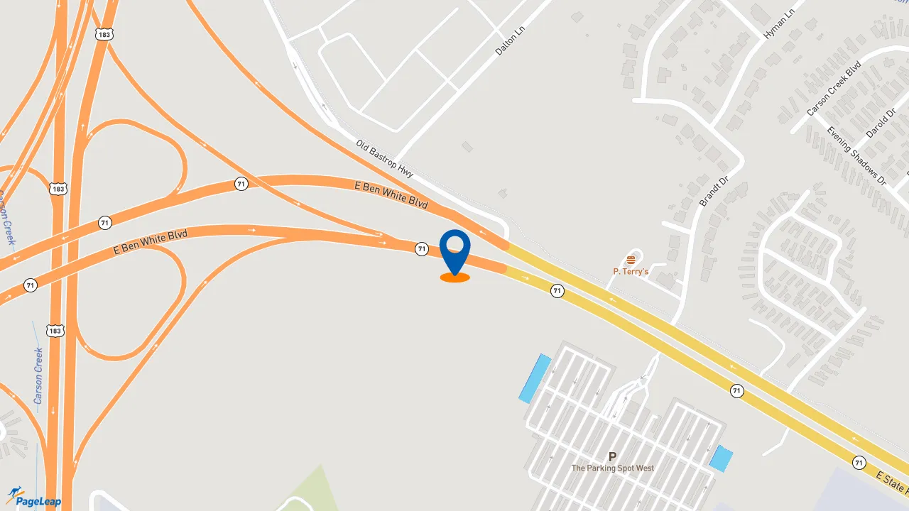 https://pageleap.com map showing location of Sonic Drive-In in Austin.
