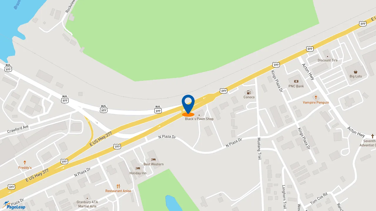 https://pageleap.com map showing location of Sonic Drive-In in Granbury.