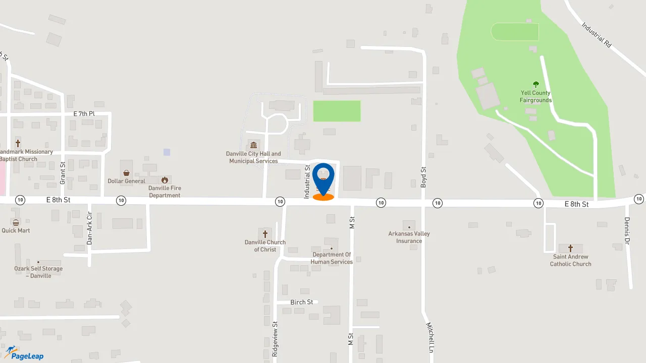 https://pageleap.com map showing location of Sonic Drive-In in Danville.