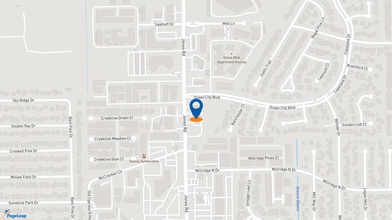 https://pageleap.com map showing location of Sonic Drive-In in Houston.