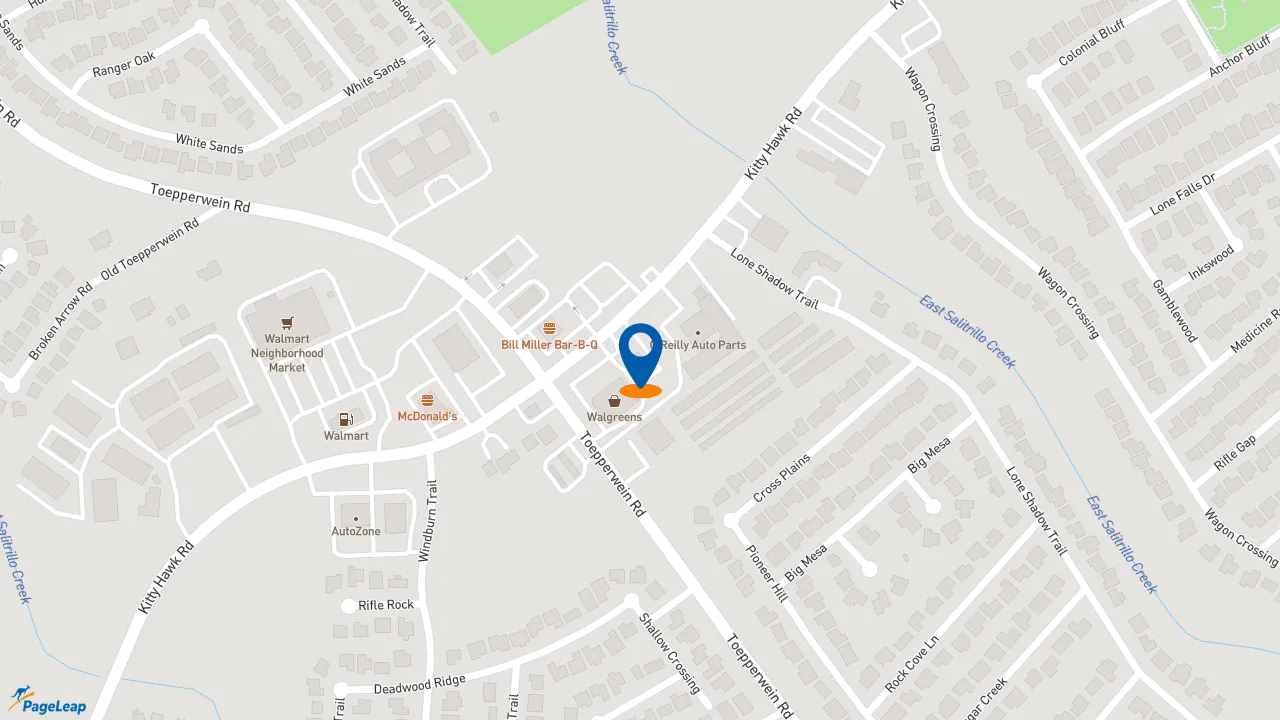 https://pageleap.com map showing location of Sonic Drive-In in Converse.