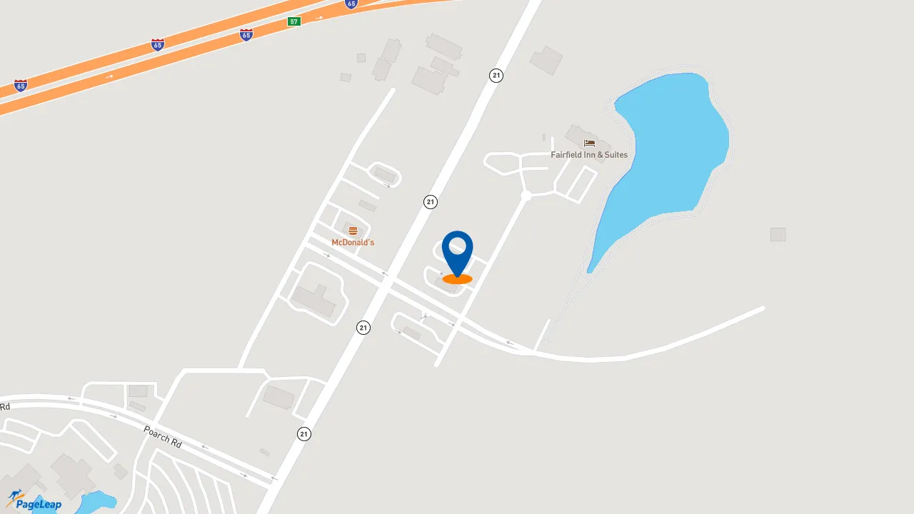 PageLeap.com map showing location of Sonic Drive-In in Atmore.