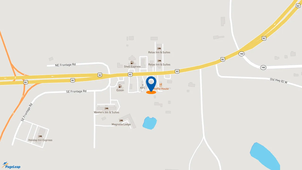 https://pageleap.com map showing location of Sonic Drive-In in Winona.