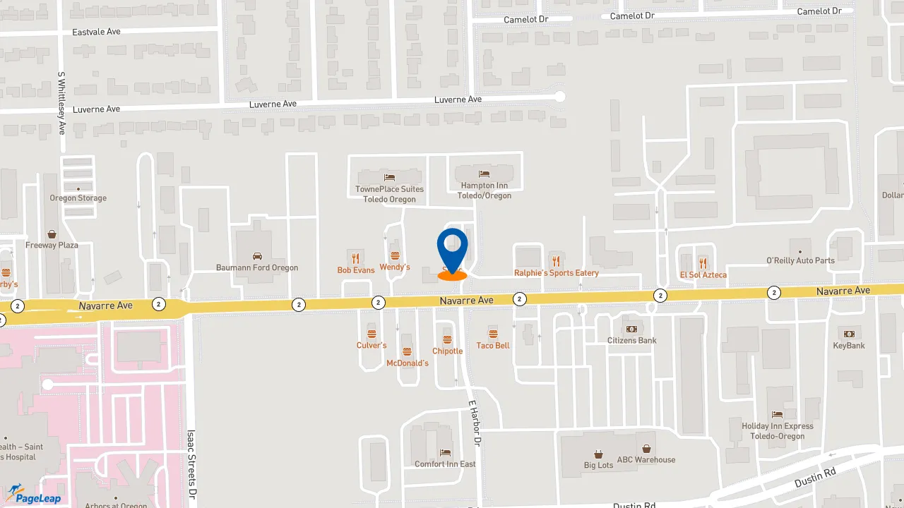 https://pageleap.com map showing location of Sonic Drive-In in Oregon.