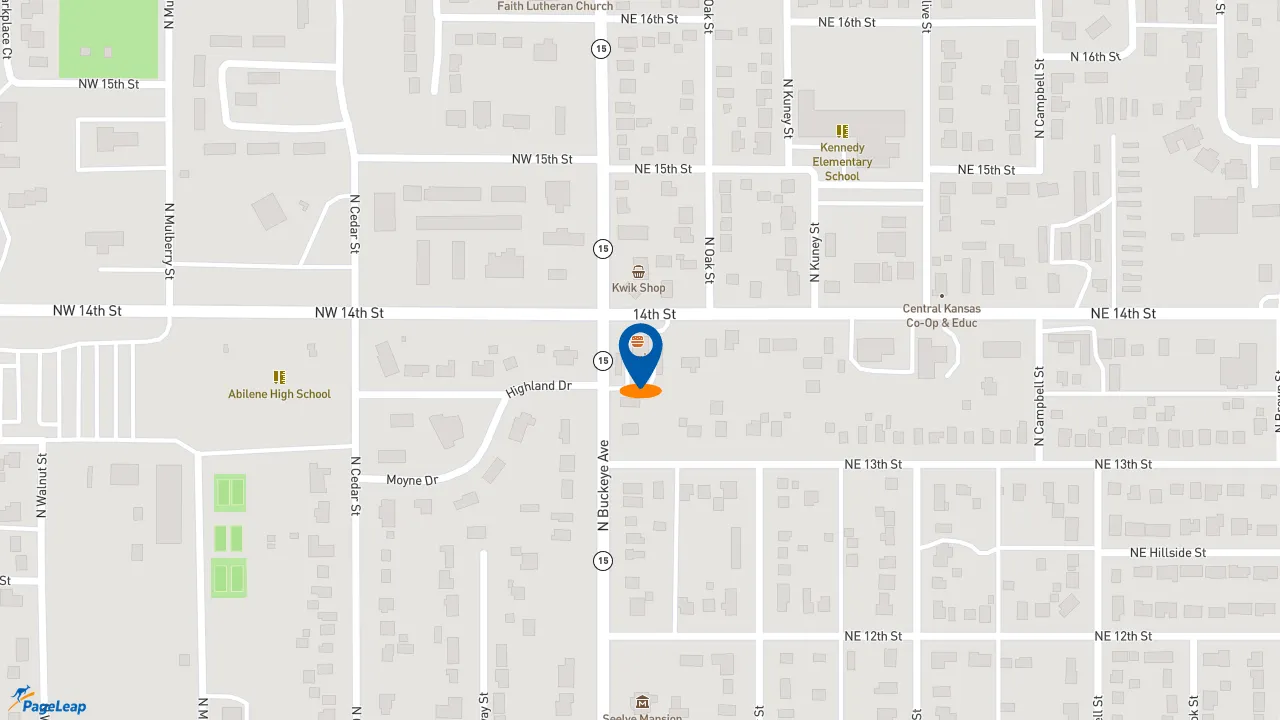 https://pageleap.com map showing location of Sonic Drive-In in Abilene.