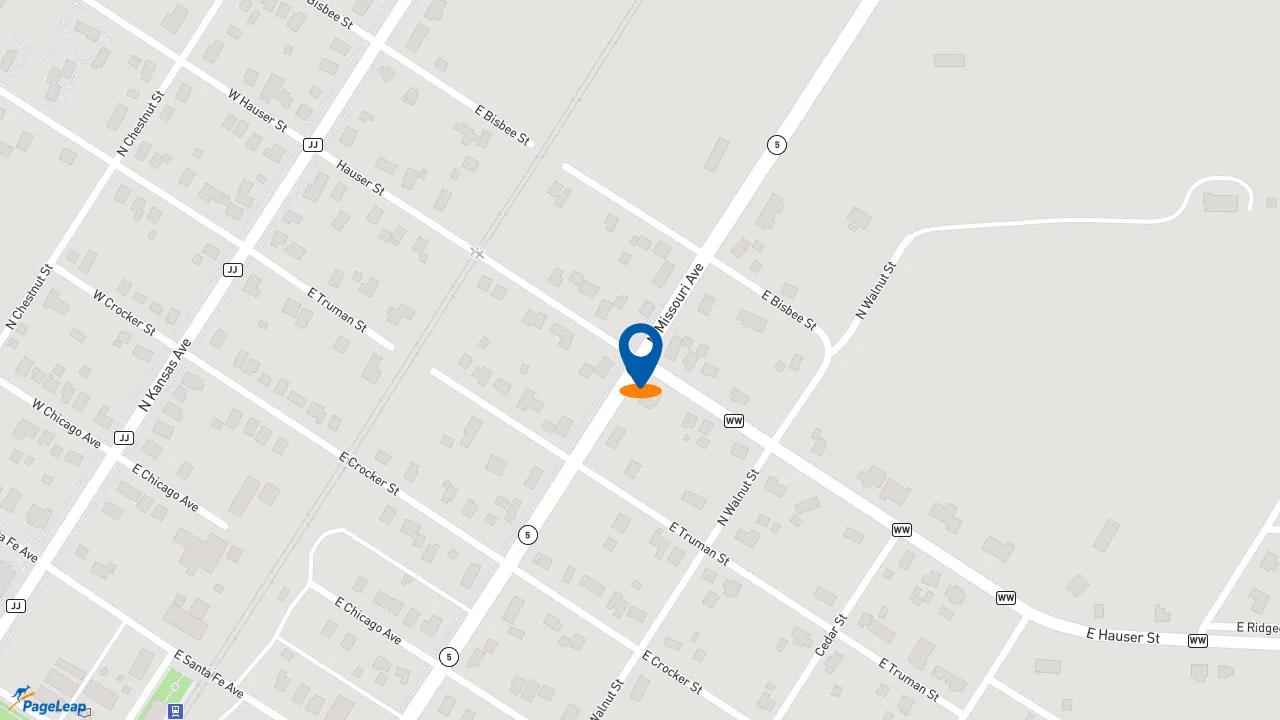 https://pageleap.com map showing location of Sonic Drive-In in Marceline.