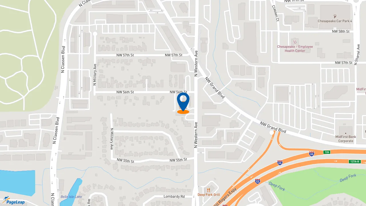 https://pageleap.com map showing location of Sonic Drive-In in Oklahoma City.