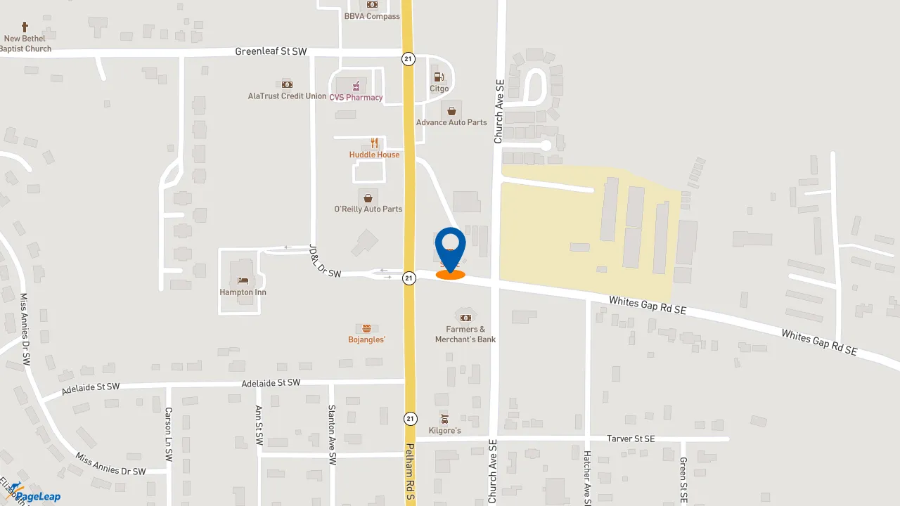 https://pageleap.com map showing location of Sonic Drive-In in Jacksonville.