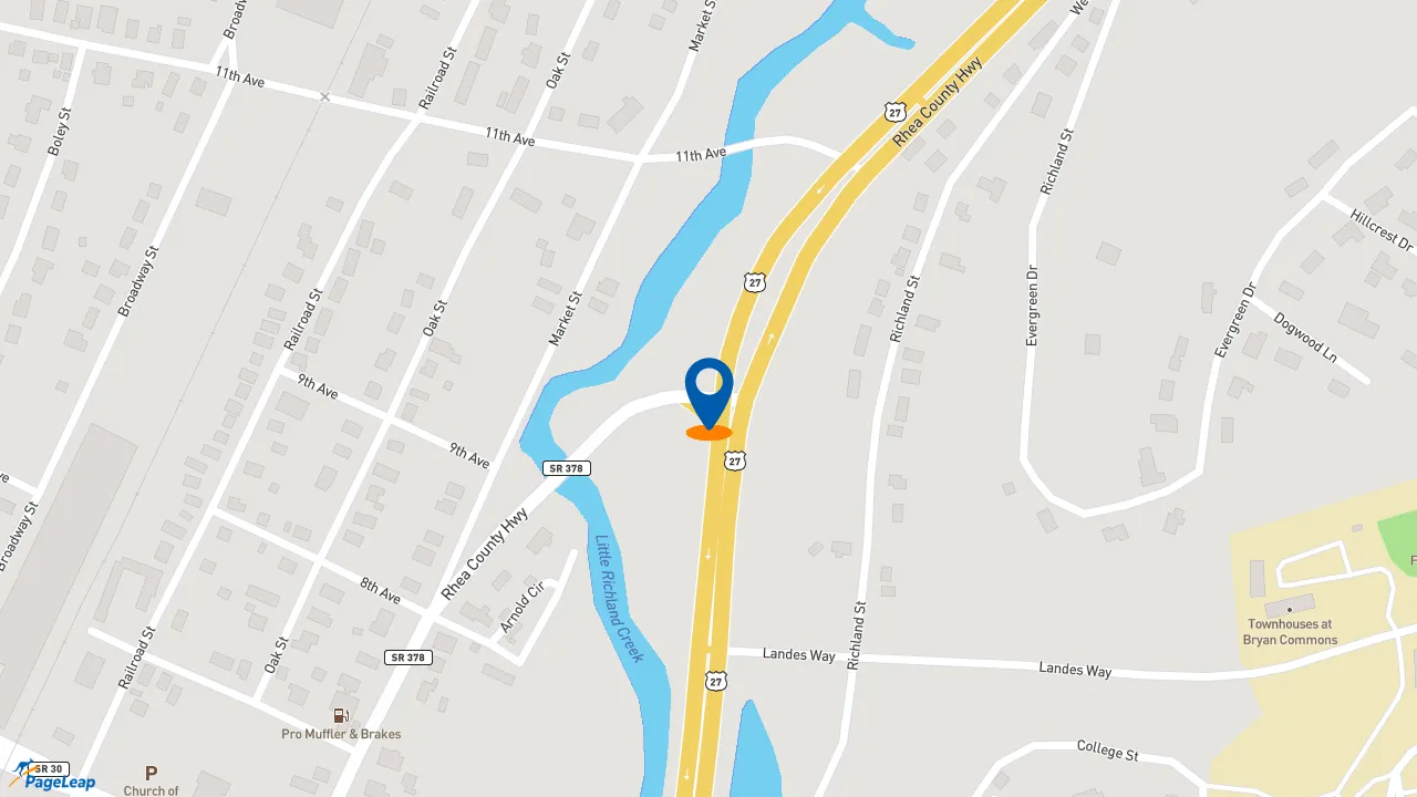 https://pageleap.com map showing location of Sonic Drive-In in Dayton.