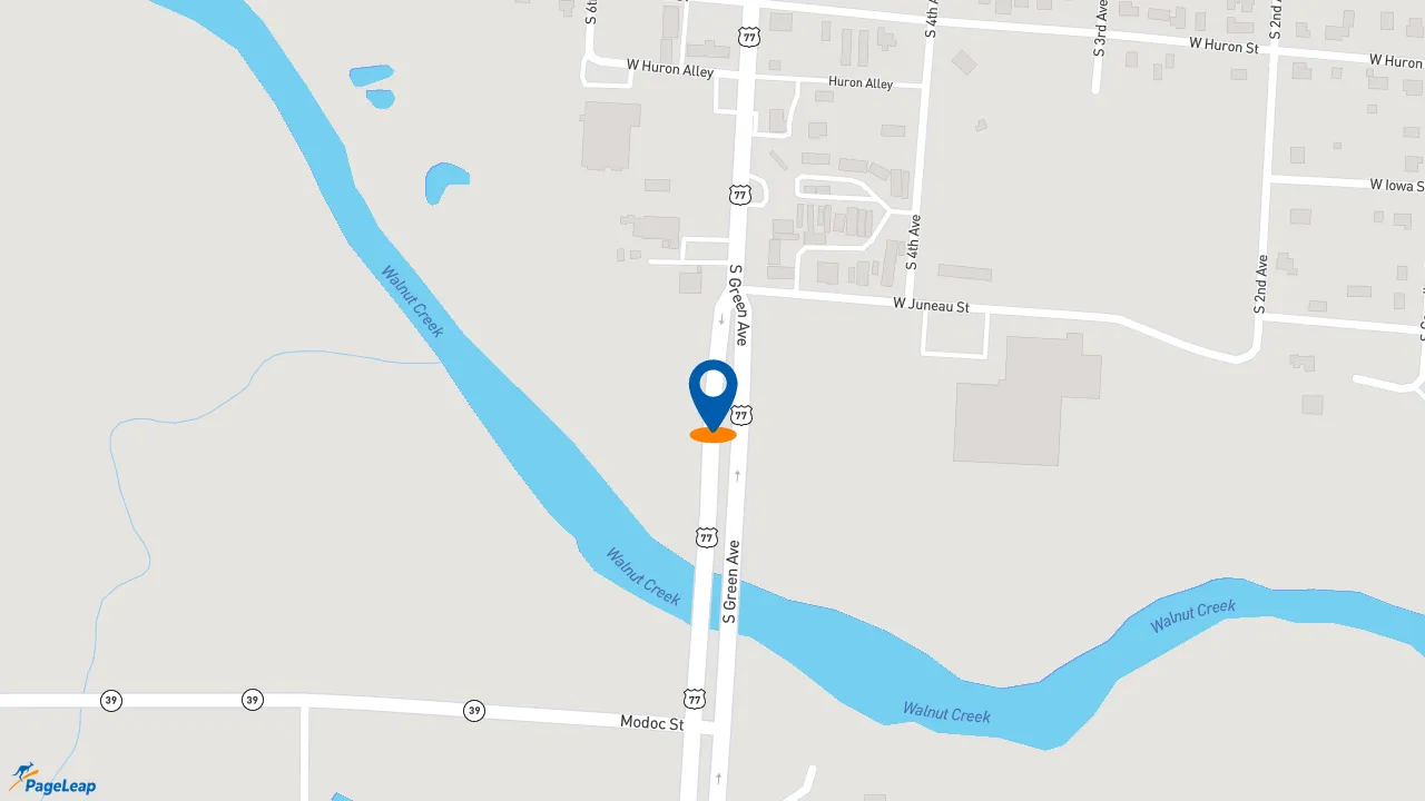 https://pageleap.com map showing location of Sonic Drive-In in Purcell.