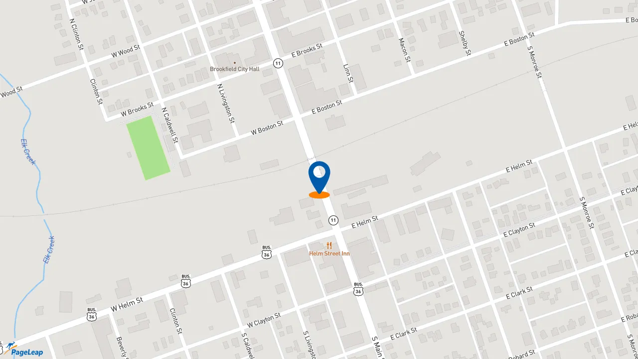 https://pageleap.com map showing location of Sonic Drive-In in Brookfield.