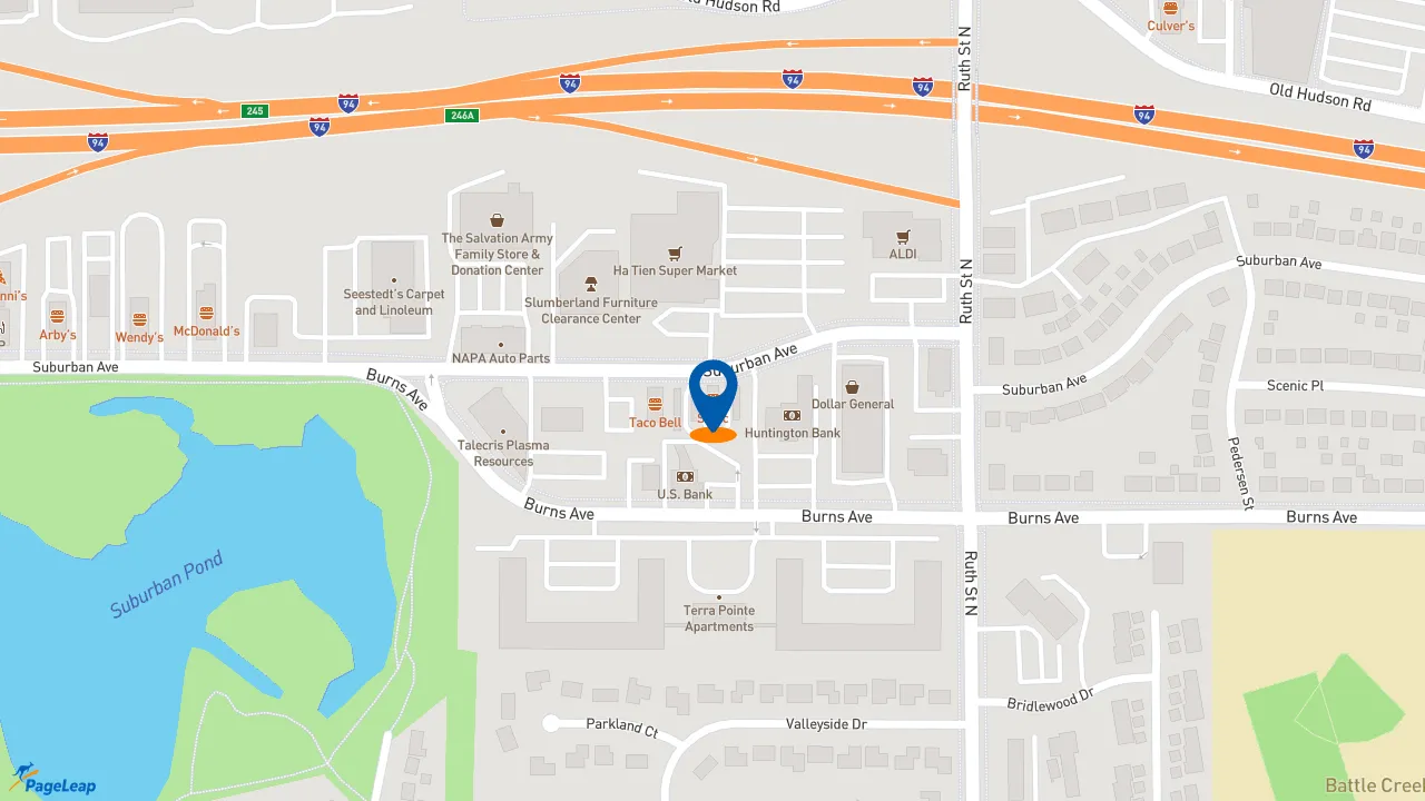 https://pageleap.com map showing location of Sonic Drive-In in Saint Paul.