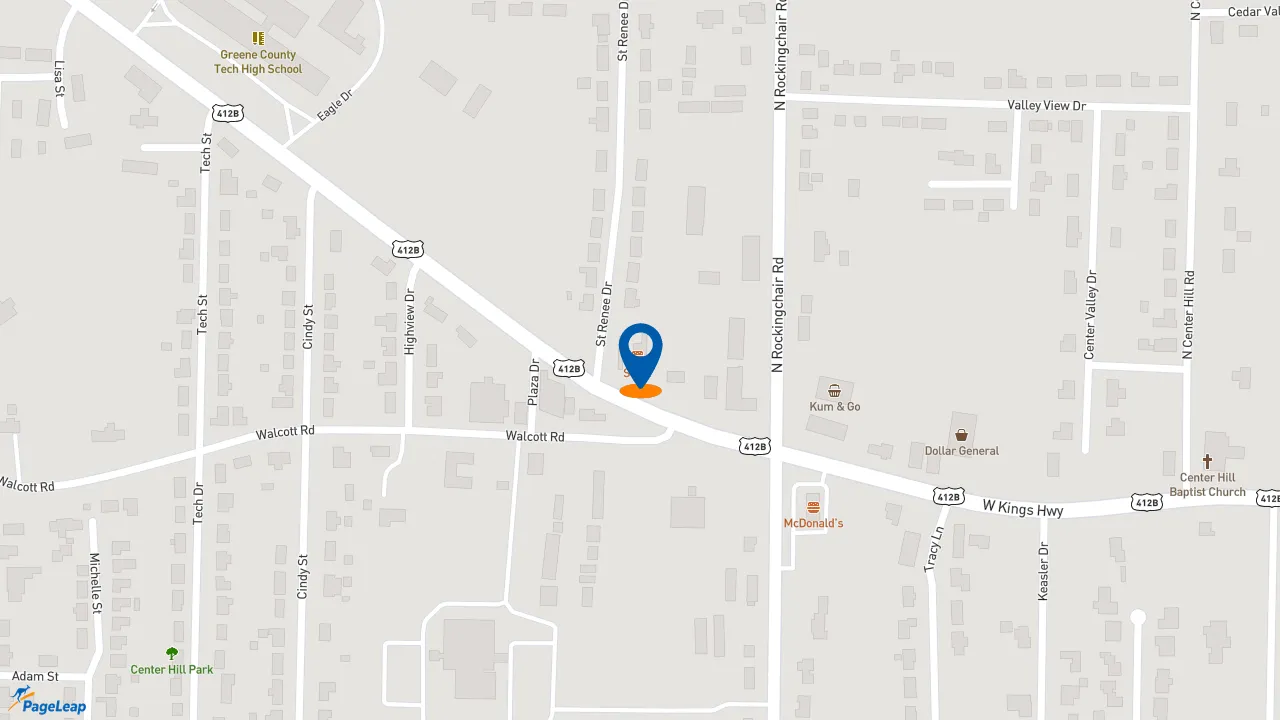https://pageleap.com map showing location of Sonic Drive-In in Paragould.
