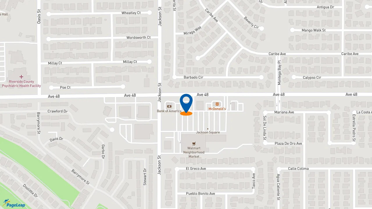 https://pageleap.com map showing location of Starbucks in Coachella.