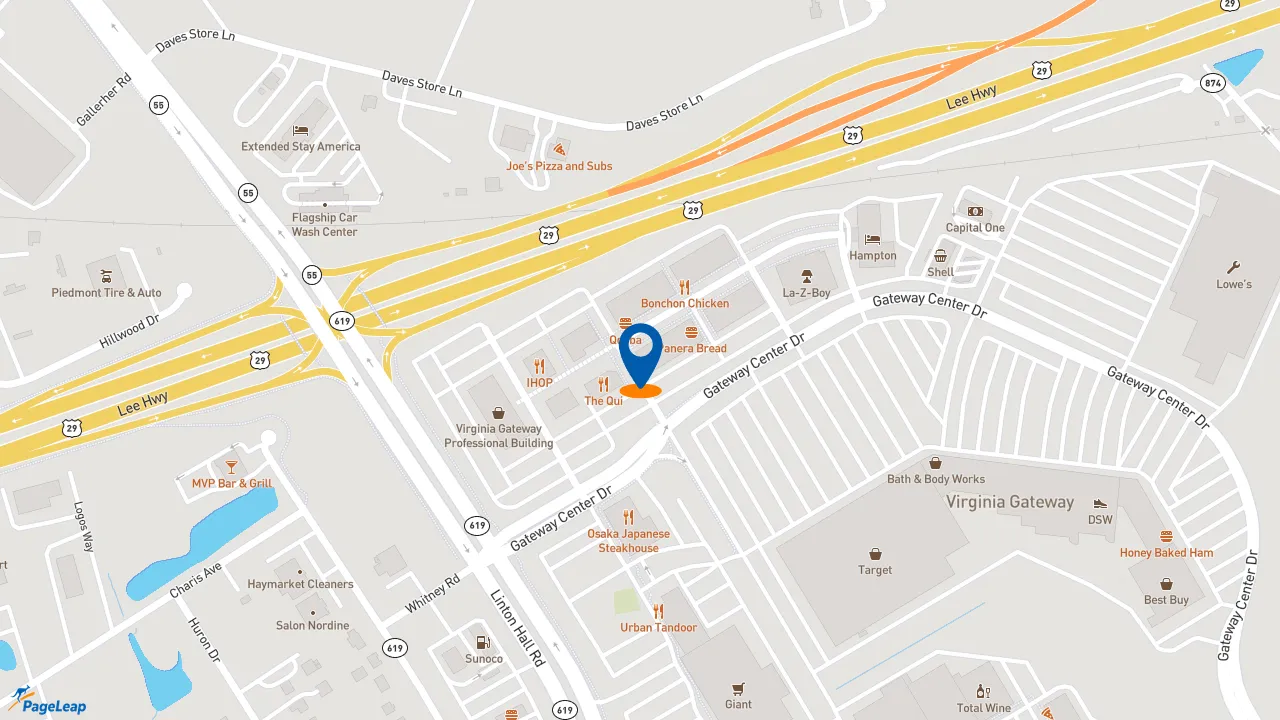 https://pageleap.com map showing location of Starbucks in Gainesville.