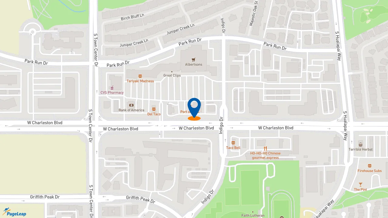 https://pageleap.com map showing location of Starbucks in Las Vegas.