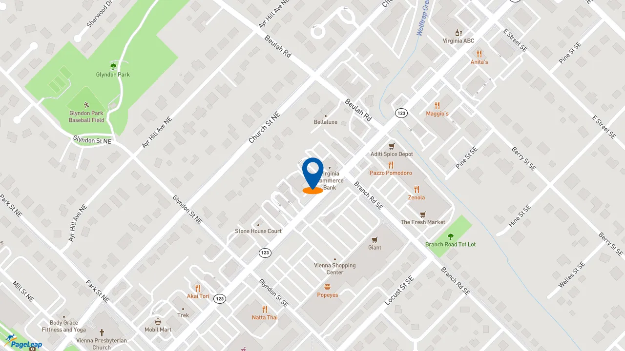 https://pageleap.com map showing location of Starbucks Coffee in Vienna.