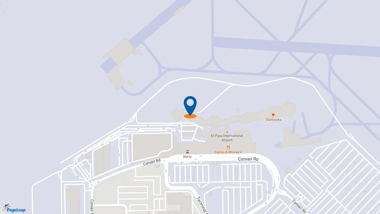 https://pageleap.com map showing location of Starbucks in El Paso.