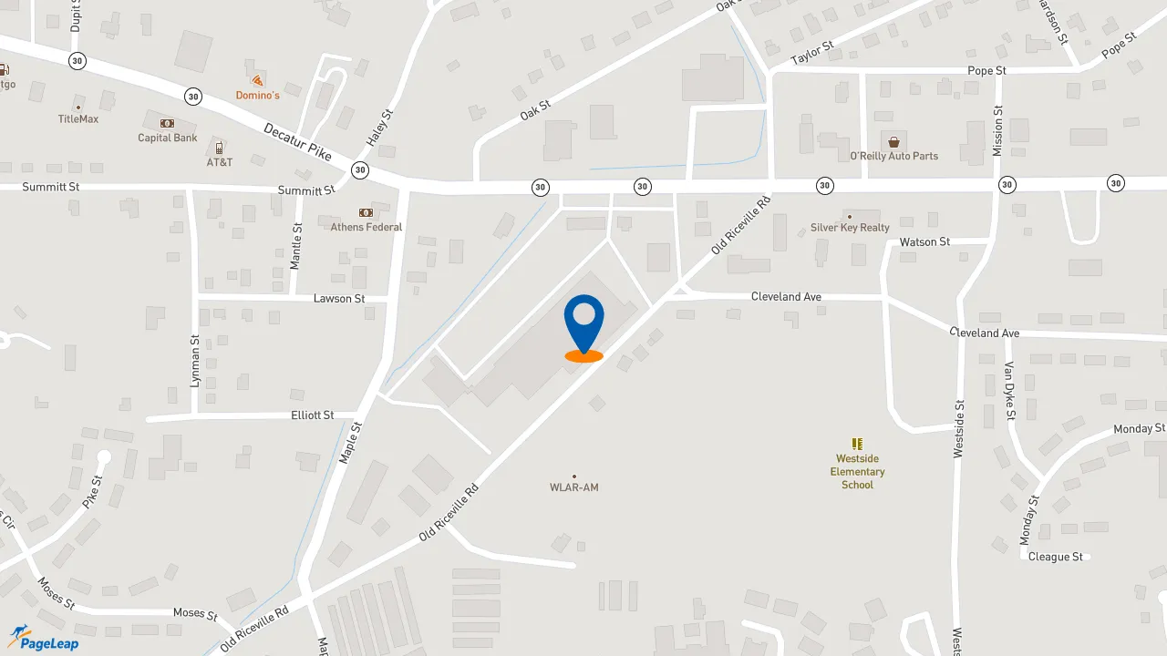 https://pageleap.com map showing location of Starbucks in Athens.