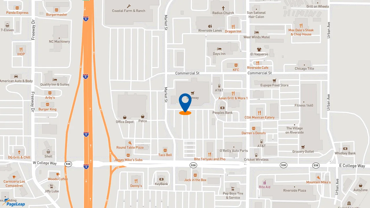 https://pageleap.com map showing location of Starbucks in Mount Vernon.