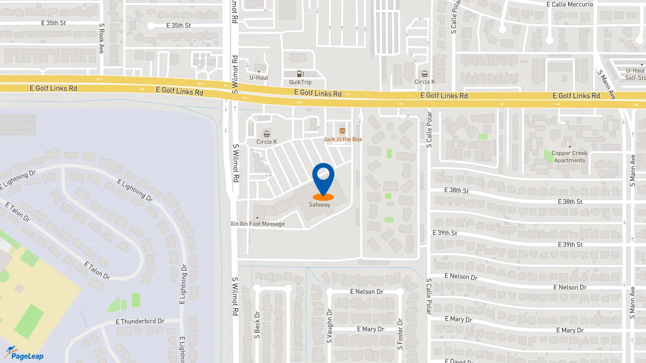 https://pageleap.com map showing location of Starbucks in Tucson.