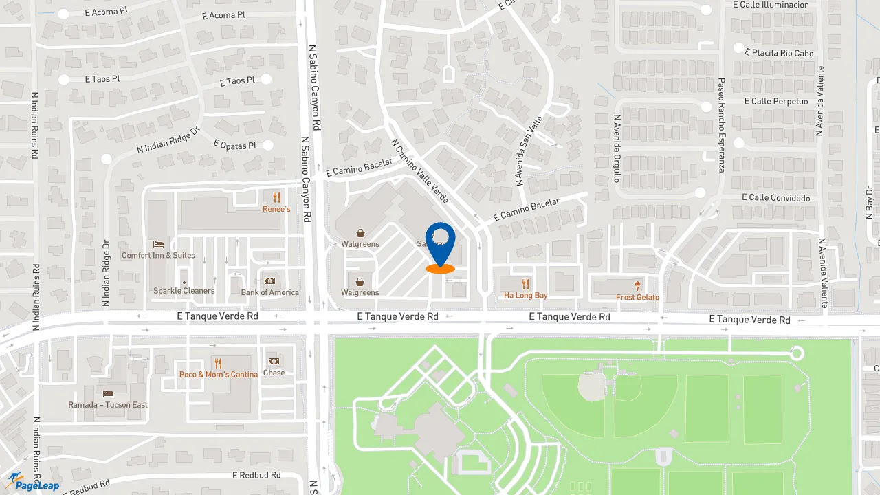 https://pageleap.com map showing location of Starbucks in Tucson.