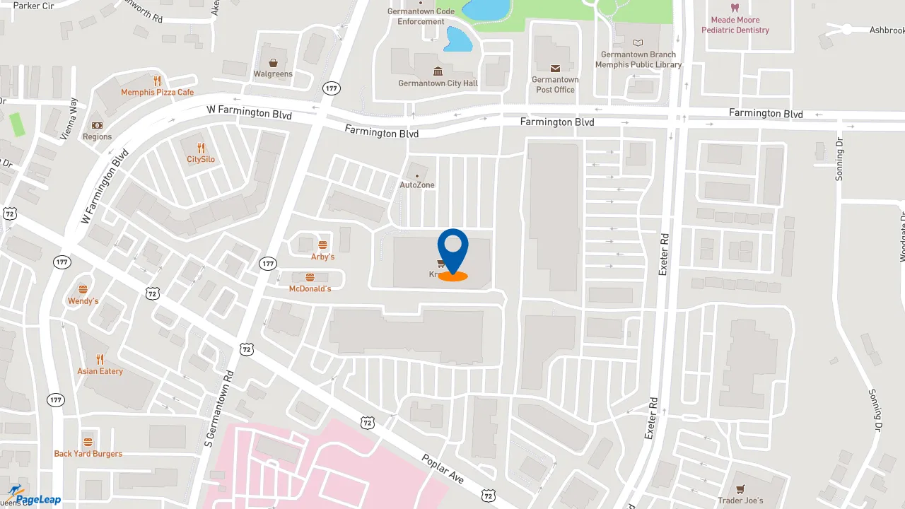 https://pageleap.com map showing location of Starbucks in Germantown.