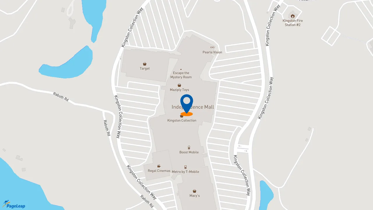 https://pageleap.com map showing location of Starbucks in Kingston.