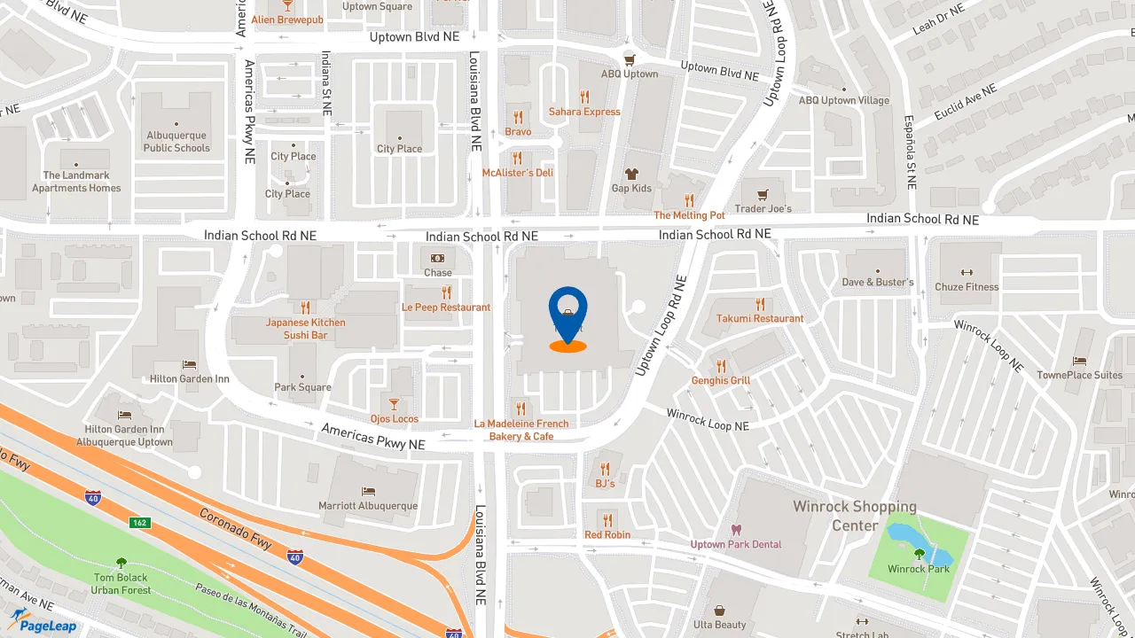 https://pageleap.com map showing location of Starbucks in Albuquerque.