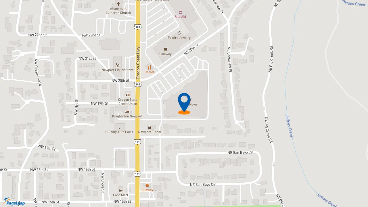https://pageleap.com map showing location of Starbucks in Newport.