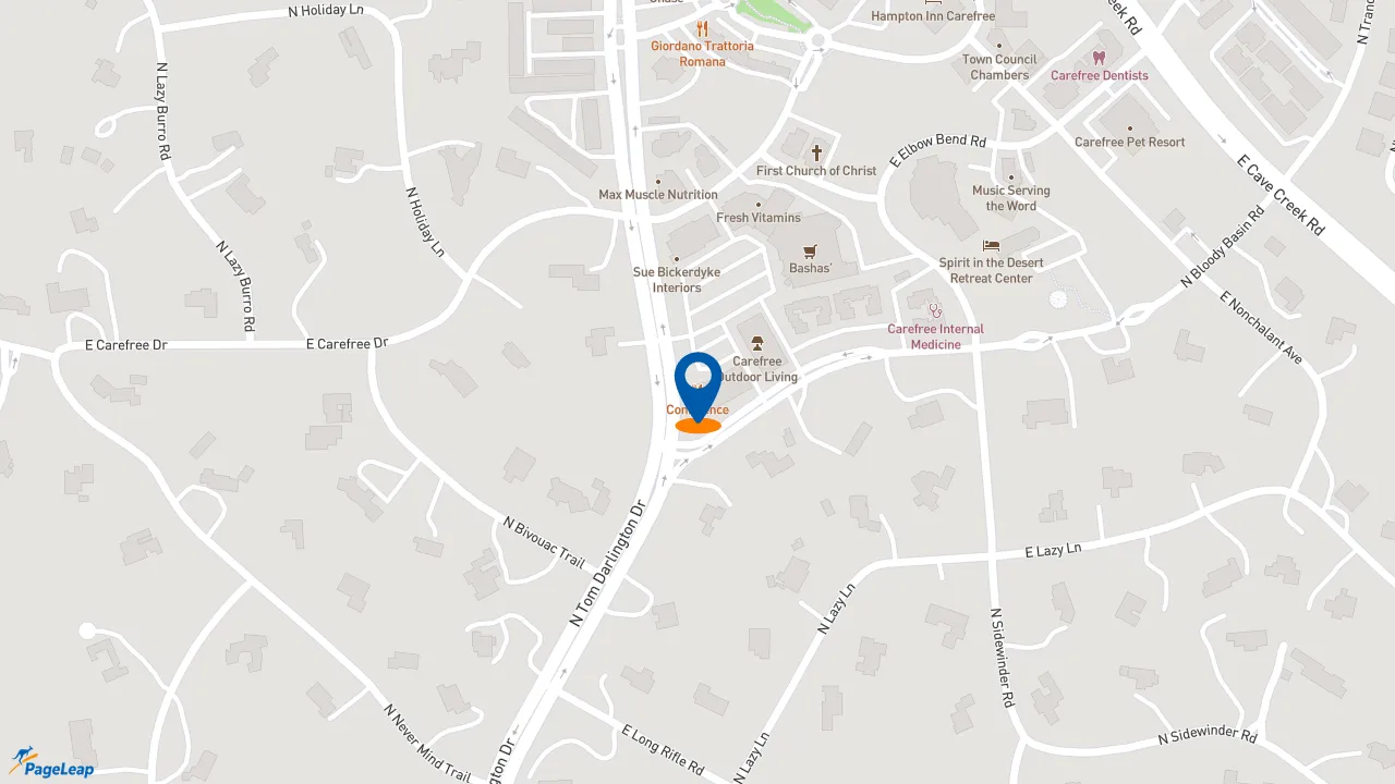 https://pageleap.com map showing location of Starbucks in Carefree.