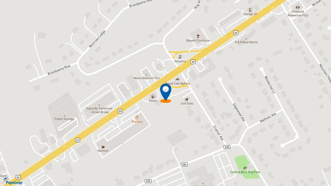 https://pageleap.com map showing location of Starbucks in Dunellen.
